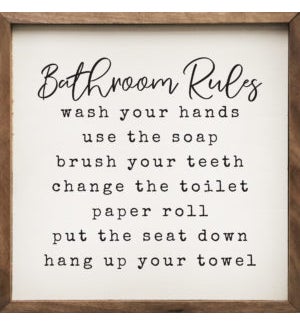 Bathroom Rules White